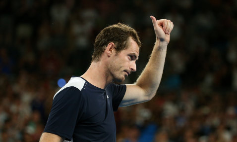 Thanks for the memories: Andy Murray acknowledges the crowd after his defeat on Monday night.