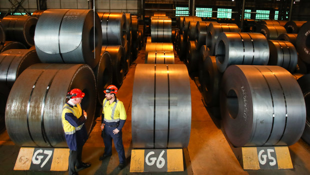 BlueScope said higher margins on coke exported also helped its Australian steel products business.