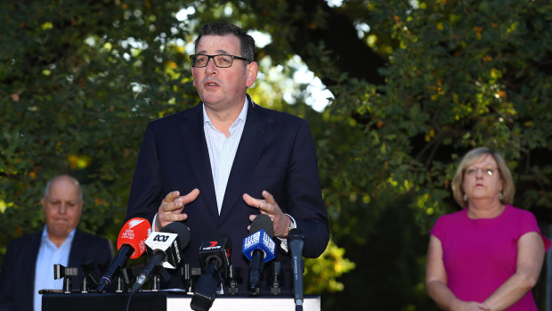Premier Daniel Andrews has announced on-the-spot fines for those who defy directives from the chief health officer.