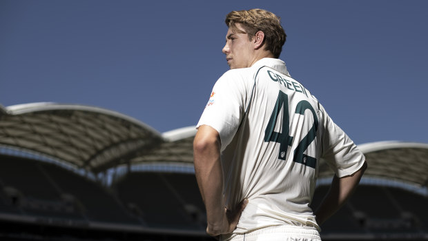 Cameron Green suits up ahead of his Test debut on Thursday.