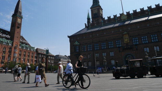 Bicycles in central Copenhagen.