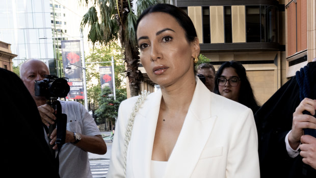 Former ABC radio presenter Antoinette Lattouf outside the Federal Court on Wednesday.