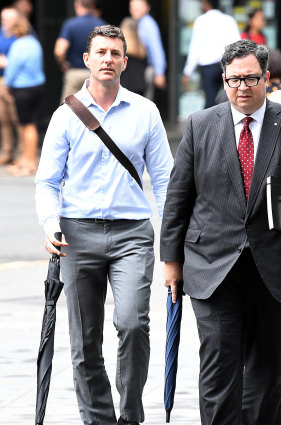 Mathew Low (left) arriving to hear the coroner's findings.