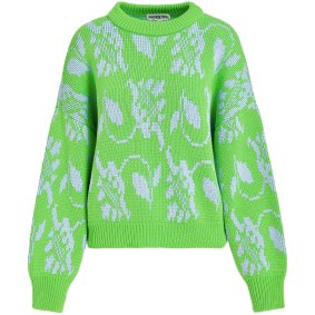 A lime-green sweater from Essentiel Antwerp is top of Pip Brett’s shopping list.
