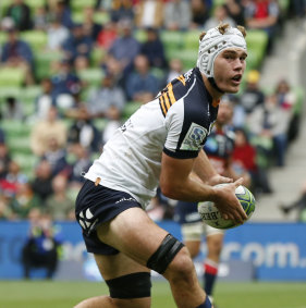 Rory Scott looks good in the Brumbies No.7 jersey.