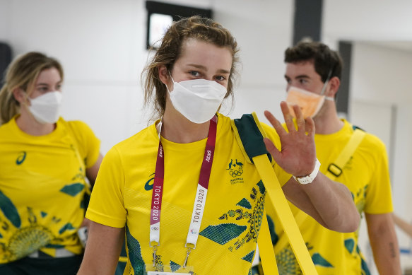 Australian athletes arrive in Tokyo ahead of the Olympics.