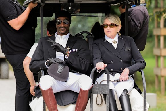 “I got Snoop to like horses,” says Stewart of her time spent with friend and collaborator Snoop Dogg at the Paris Olympics.