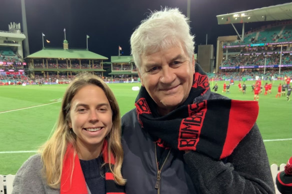 Peter Noonan shared his passion for the Essendon Football Club with his daughter Katie.