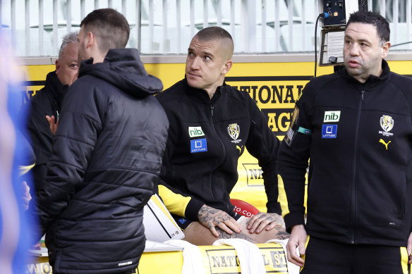 Dustin Martin will miss the match against the Suns.