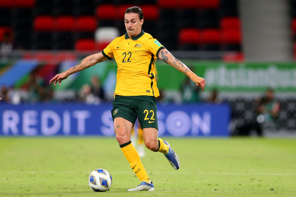 Socceroo Jackson Irvine opened the scoring in Australia’s 2-1 win over the UAE