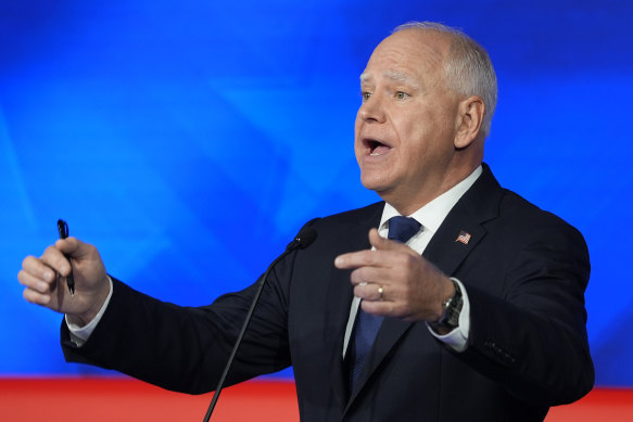 Democratic vice presidential nominee Minnesota Governor Tim Walz.