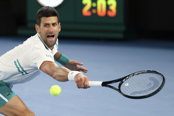 Novak Djokovic is through to his 12th Australian Open quarter-final.