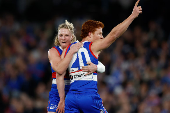 Bulldogs livewires Cody Weightman and Ed Richards.