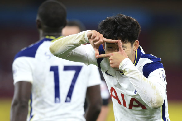 Son Heung-min was on target for Spurs and leads the Premier League in goals scored.