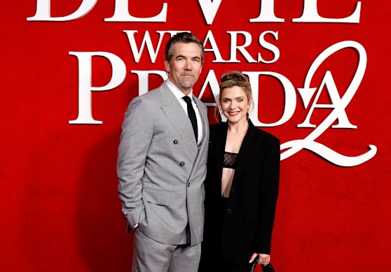 Brammall and his wife Harriet Dyer at the Sydney premiere of The Devil Wears Prada 2 at the State Theatre. 