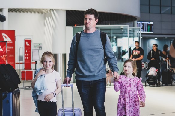 Andrew McQualter touches down in Perth.