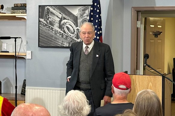 Senator Chuck Grassley faced questions from constituents on immigration policy familiar to Australians.