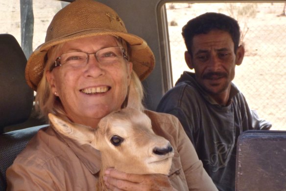 Michele with Oryx in Jordan.