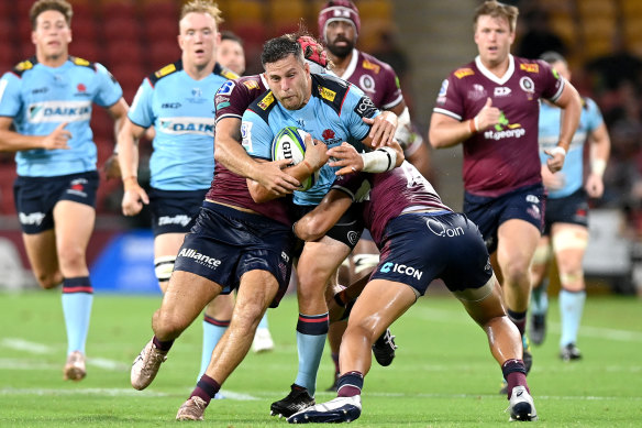 The Waratahs were comprehensively outplayed by the Reds in Brisbane.