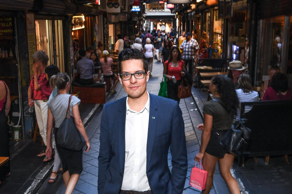 City of Melbourne Greens councillor Rohan Leppert in 2018.