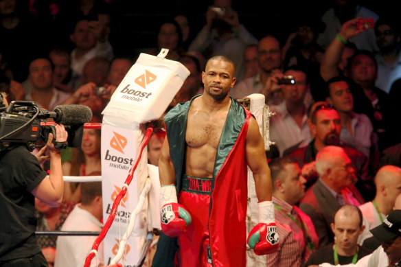 Former world champion Roy Jones jnr ahead of his loss to Danny Green in Sydney in 2009.
