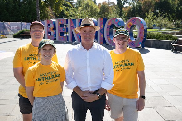 Lethlean during the federal election campaign last year. 