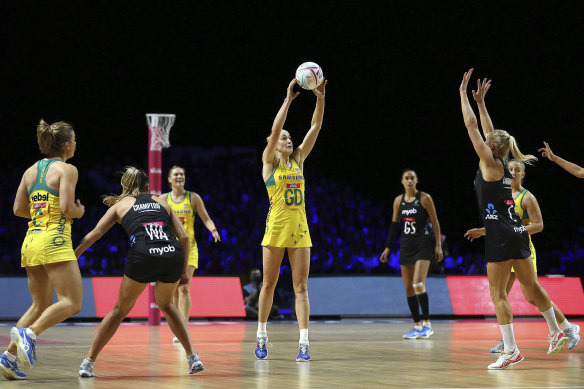 Australia's Jo Weston during the Netball World Cup final in Liverpool.