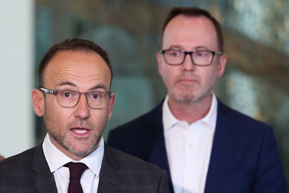 Adam Bandt and David Shoebridge.
