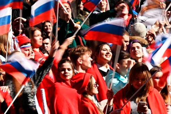 Teens in high school are taught that reports of civilian bombings are “fake news” and that Ukraine is rife with Nazis.