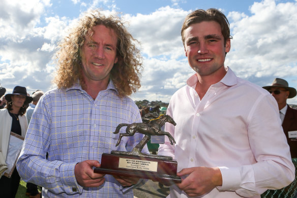 Ciaron Maher, left, and David Eustace are leading the national trainers premiership.