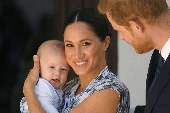 The Duke and Duchess of Sussex  with their son Archie Mountbatten-Windsor.