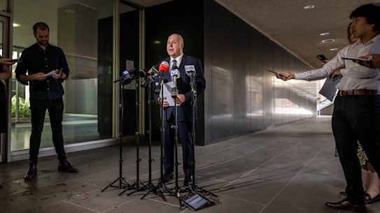 Treasurer Tim Pallas releases Victoria’s budget update on Friday.