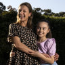 Christine Oliveri, here with children Valentino and Ellaria, moved to Harrington Park in Sydney’s south-west a decade ago.