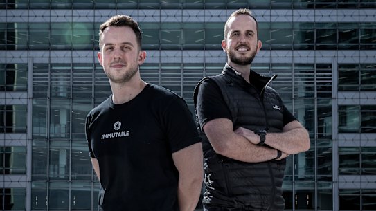 Robbie (left) and James Ferguson won a spot on rich lists last year off the back of their crypto company, which has partnerships with firms like TikTok.