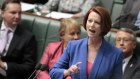Julia Gillard replies to a motion by then-opposition leader Tony Abbott on the day of her famous misogyny speech in 2012.