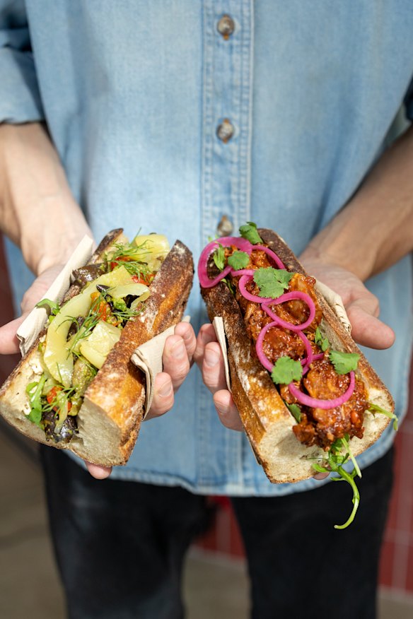 The menu includes a daily selection of sandwiches and wraps. 