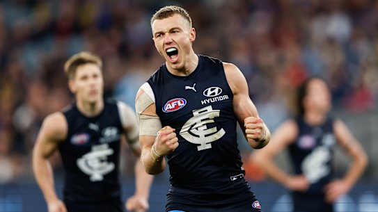 Patrick Cripps is eyeing off his first final as he prepares to play his 180th game this week 