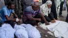 Palestinians mourn for relatives killed in the Israeli bombardment of the Gaza Strip.