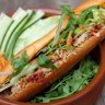 The crispu pork banh mi at Banh Mi Hoi An.