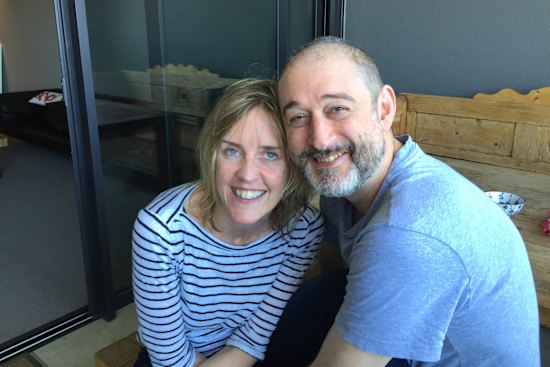 Caro Llewellyn and her partner, Maurizio Esposito.