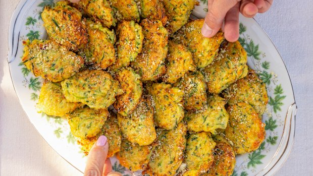 No one can stop at one of these frittelle di zucchine (zucchini fritters).