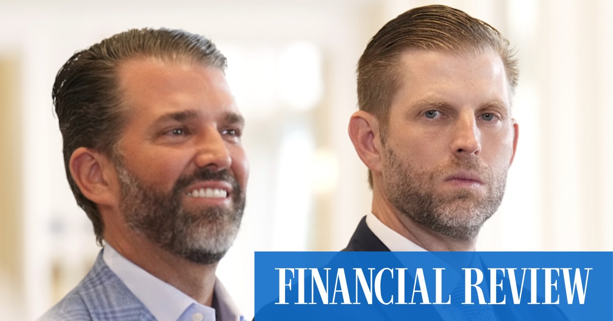 Trump’s sons back new military drone company launch