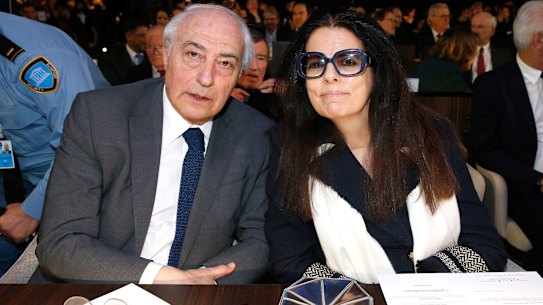The world’s richest woman Françoise Bettencourt Meyers with her husband Jean-Pierre.