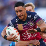 Cowboys star Valentine Holmes in action.