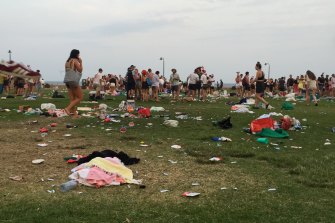 The aftermath of Christmas Day at Bronte Beach.