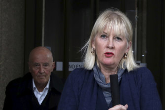 Karen Mentink outside the NSW Supreme Court last year.
