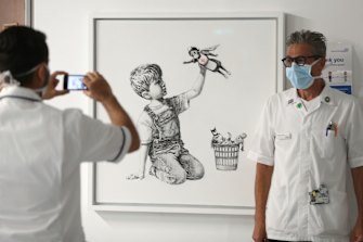 The Banksy painting Game Changer, honouring Britain’s health workers in the pandemic, has sold for $30 million. 