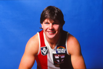Danny Frawley during his playing days with St Kilda. 