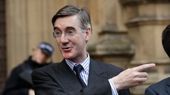 Pro-Brexit, Conservative lawmaker Jacob Rees-Mogg.
