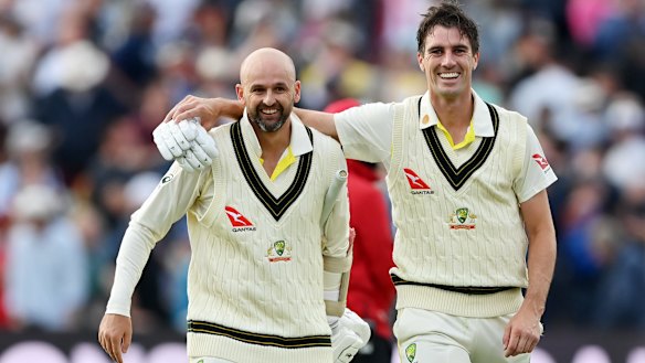 Nathan Lyon and Pat Cummins.